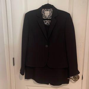 Classic Anne Klein black skirt suit